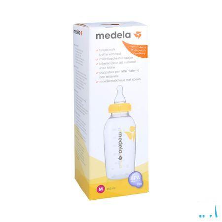 Medela Moedermelkflesje 250 ml + speen Medium Flow  -  Medela