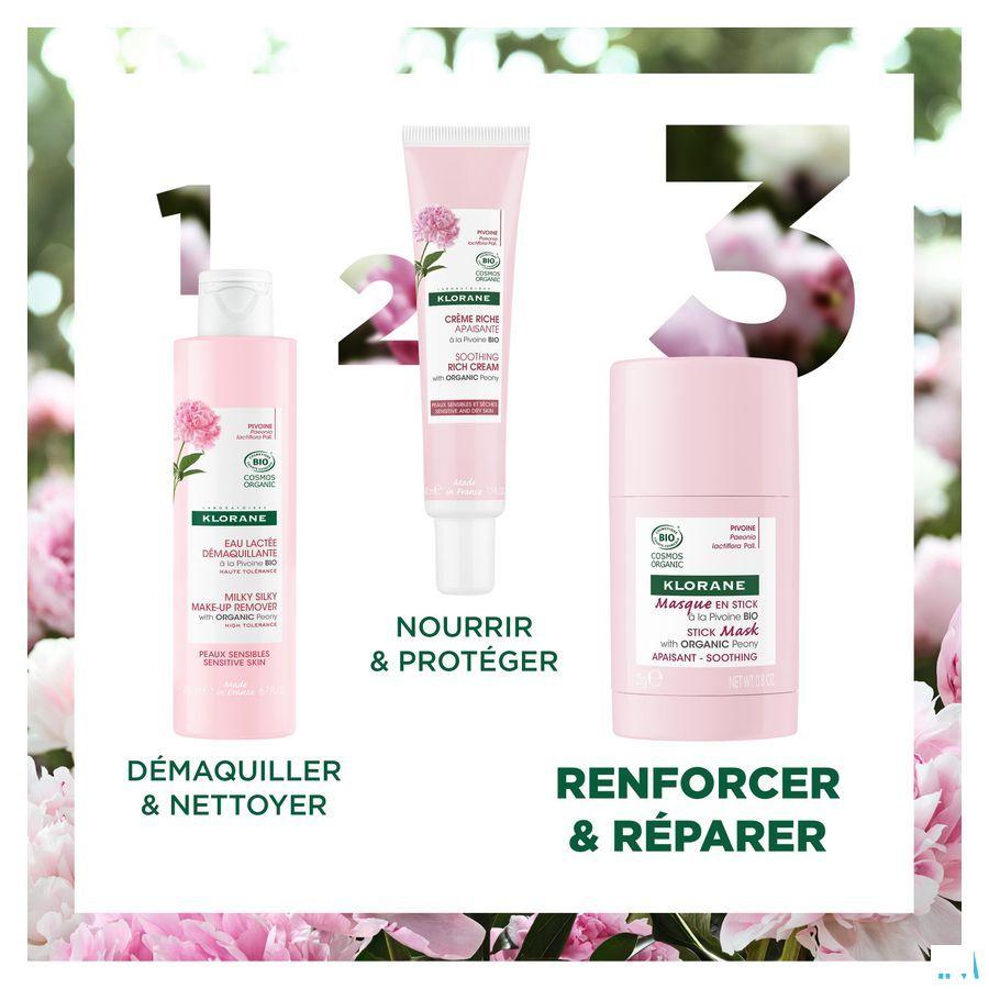 Klorane Gezicht Masker Stick Bio Pioenroos 25 g