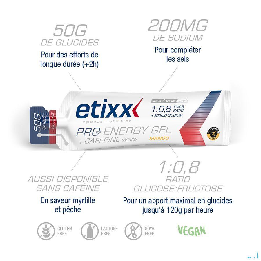 Etixx Double Carb Energ.Gel Line+Caff.Mango12 x 60 ml