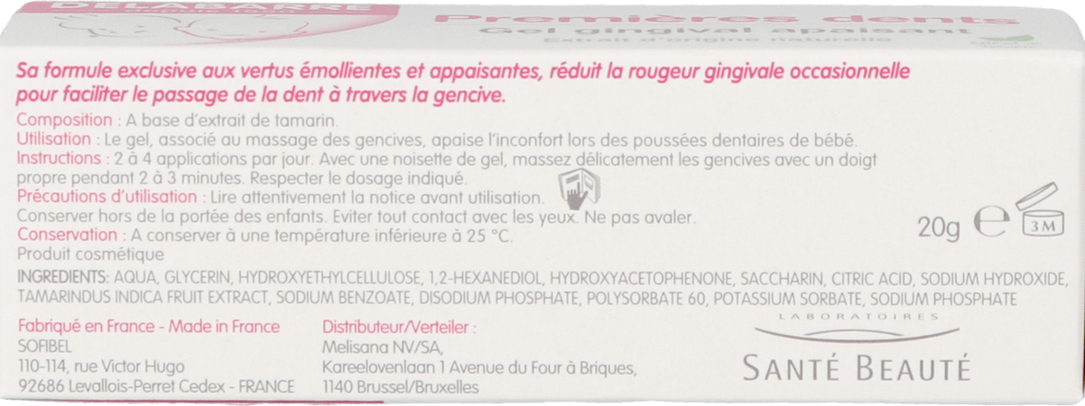 Delabarre Eerste Tandjes Tube Gel 20 gr