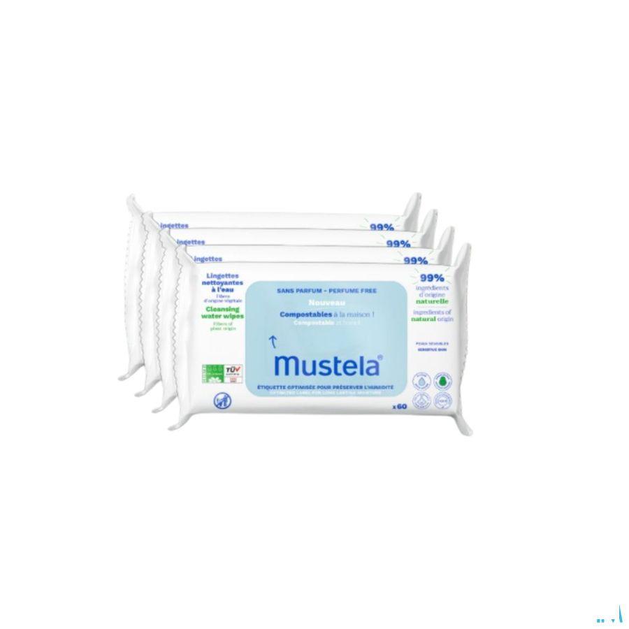 Mustela Reinigend.Doekjes Compost.Z/Parf 4 x 60 Prom