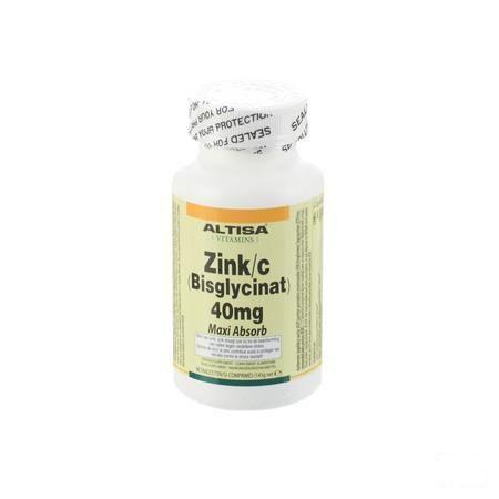 Altisa Zink Bisglycinaat 40 mg Tabletten 90  -  Dieximport