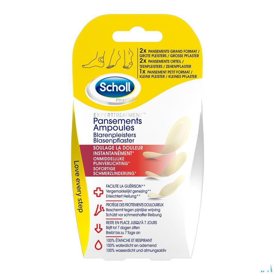 Scholl Blarenpleister 2Grote+2Teen+1Klein Z/Latex