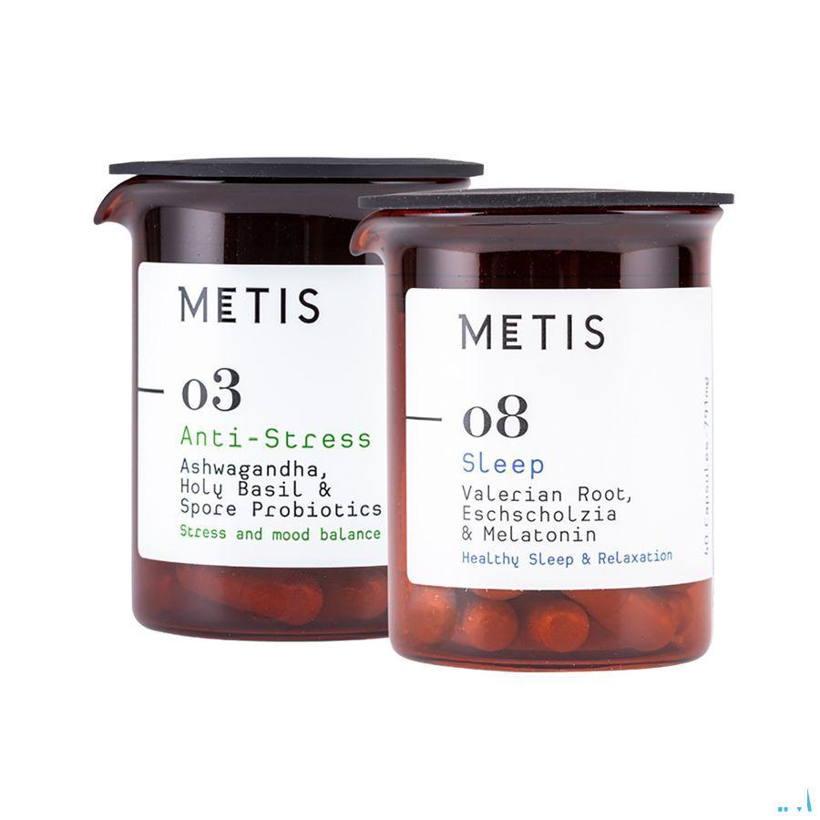 Metis Sleep 08  &  A/Stress 03 Duo V-Caps 30 x 2