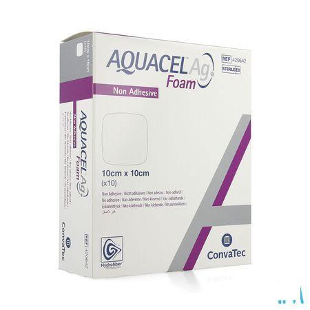 Aquacel Ag Foam Non Adhesif 10X10Cm 10