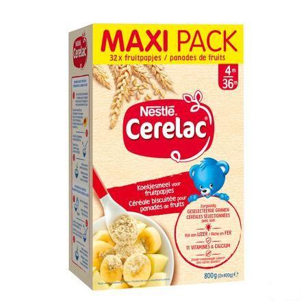 Nestle Cerelac Koekjesmeel Fruitpapjes 800 gr  -  Nestle