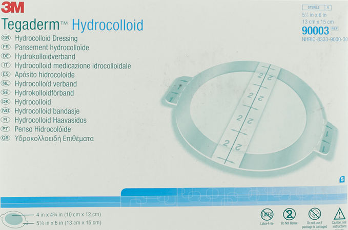 Tegaderm Hydrocol.oval Ster 130mmx150mm 5 90003  -  3M