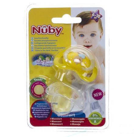 Nuby C Fopspeen Polyprop. Ortho Lichtgevend 6-18m  -  New Valmar