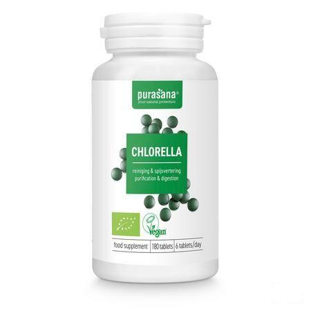 Purasana Chlorella Broken Cell Wall Bio Comprimes 180
