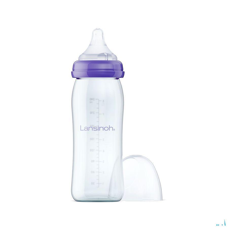 Lansinoh Zuigfles Glas + Speen 240 ml 4