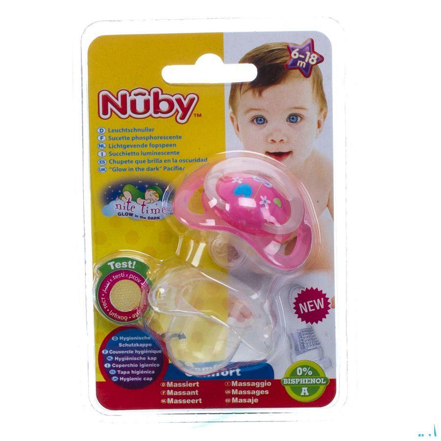 Nuby C Fopspeen Polyprop. Ortho Lichtgevend 6-18m  -  New Valmar