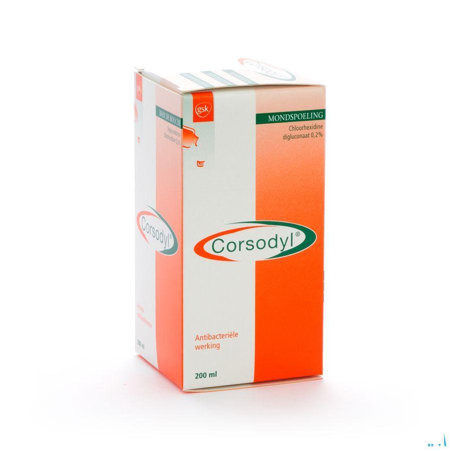 Corsodyl 2 mg/ml Oplossing Mondwater 200 ml