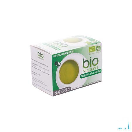 Infusie Bio Groene Thee-munt Zakje 20  -  Nutrisante