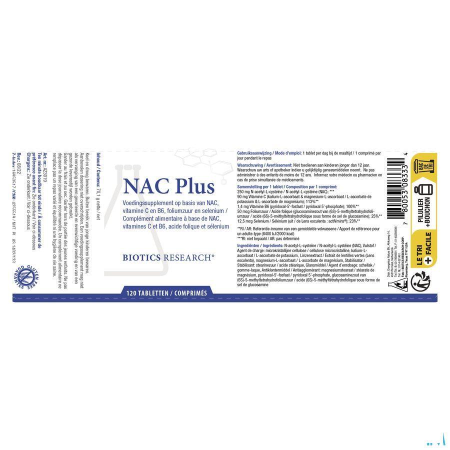 Biotics NAC Plus 120 tabletten  -  Energetica Natura