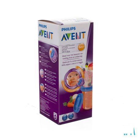 Philips Avent Via Natural Set Bewaarbeker 240 ml Scf639/05  -  Bomedys