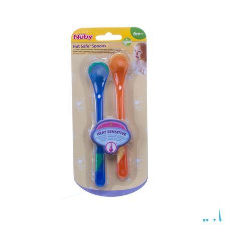 Nuby Warmtegevoelige Lepel Met Lange Handgreep - 2stk - 6m +   -  New Valmar