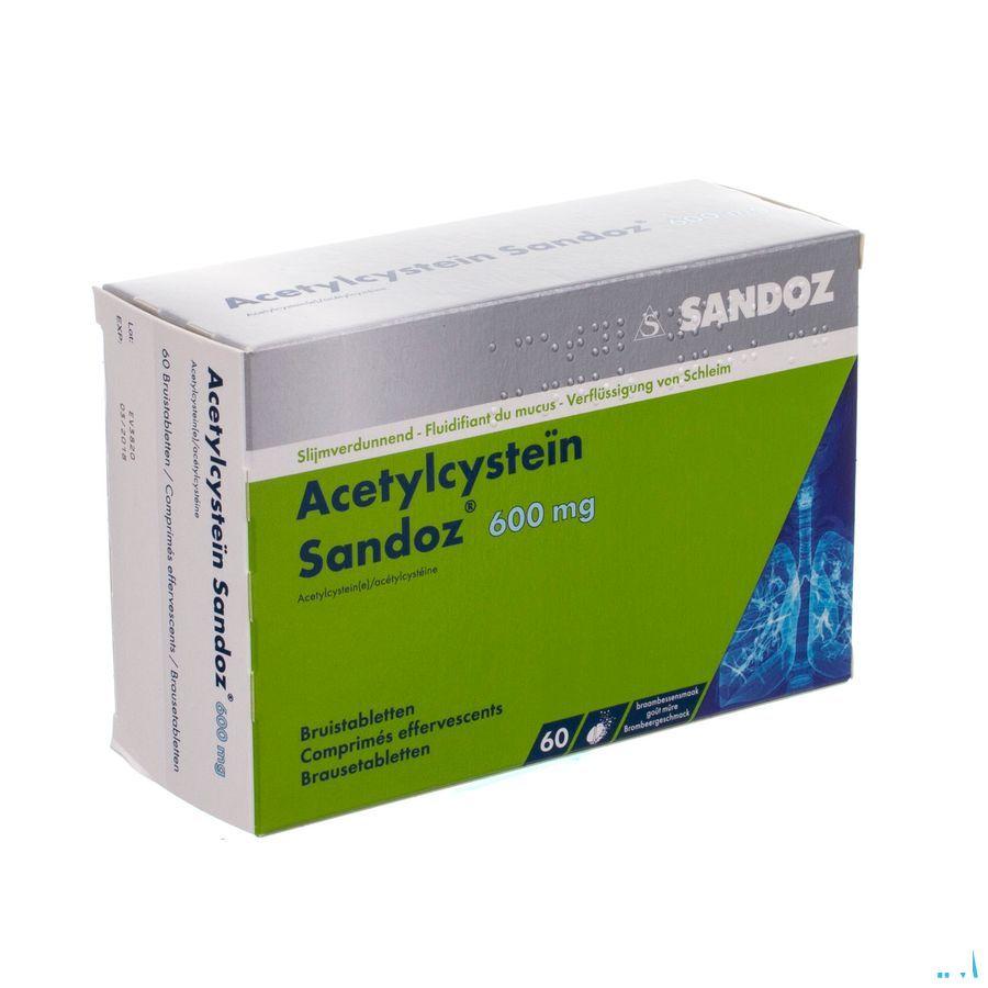 Acetylcystein Sandoz 600 mg Bruistabletten 60