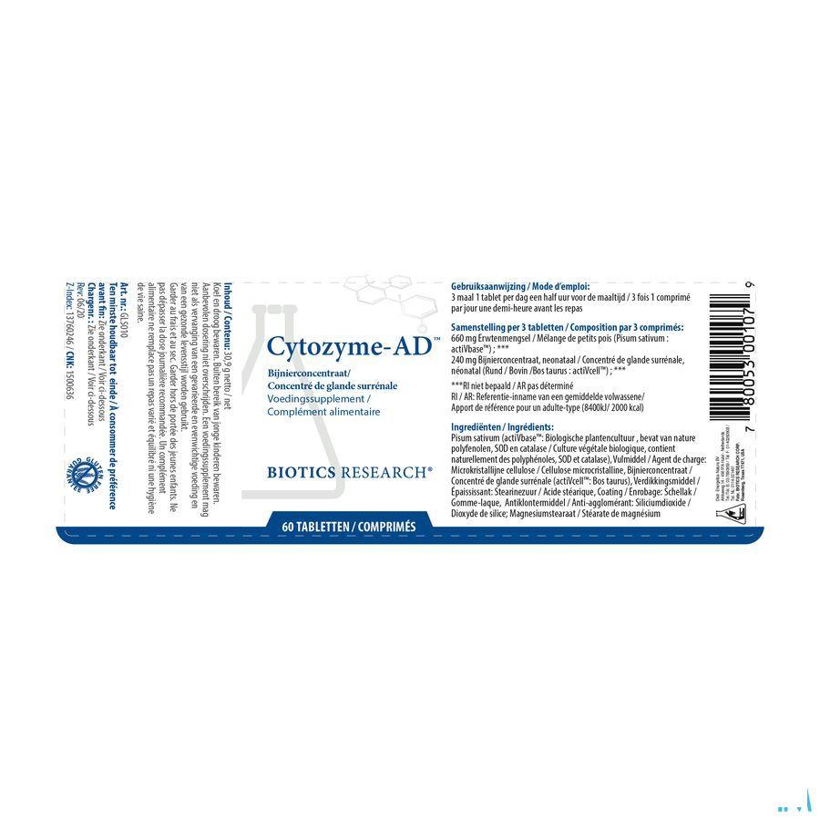 Biotics Cytozyme-AD 60 tabletten  -  Energetica Natura