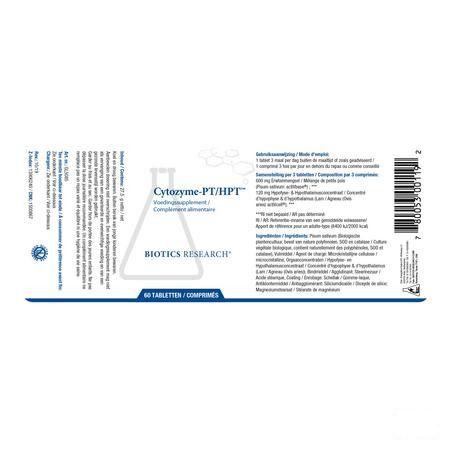 Biotics Cytozyme-PT/HPT 60 tabletten  -  Energetica Natura