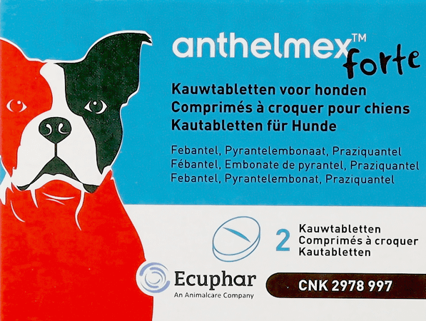 Anthelmex Forte Kauwtabletten Hond 2  -  Ecuphar