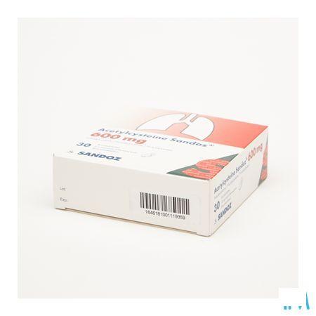 Acetylcysteine Sandoz 600 mg Cpr Eff. 30