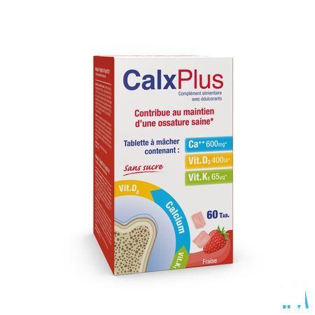 Calx plus Aardbei Kauwtabl 60