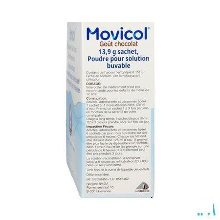 Movicol Chocolade Smaak Zakjes 20 X 13,7g 