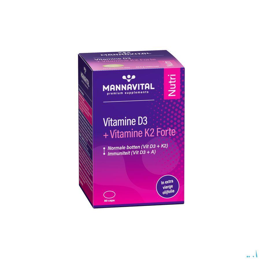 Mannavital Vitamine D3 + K2 Forte Caps 90