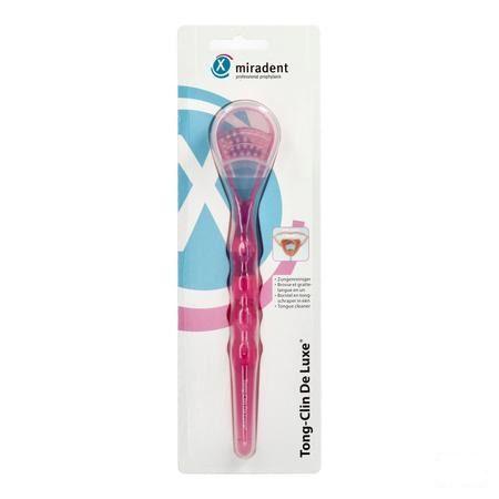 Miradent Gratte Langue Deluxe Rose  -  Eureka Pharma