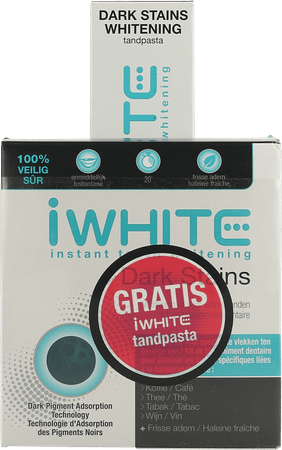 Iwhite Dark Stains 10 + Tandpasta Whitening 75 ml