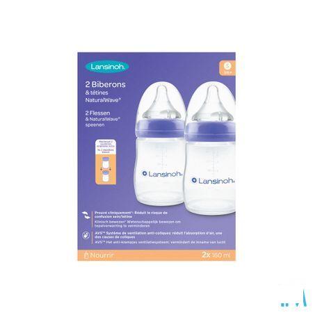 Lansinoh Zuigfles Natural Wave 2X160 ml
