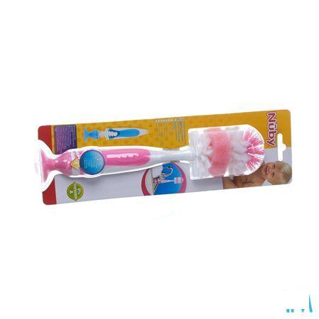 Nuby Flessenborstel Met Kleinere Speenborstel En Zuignap  -  New Valmar