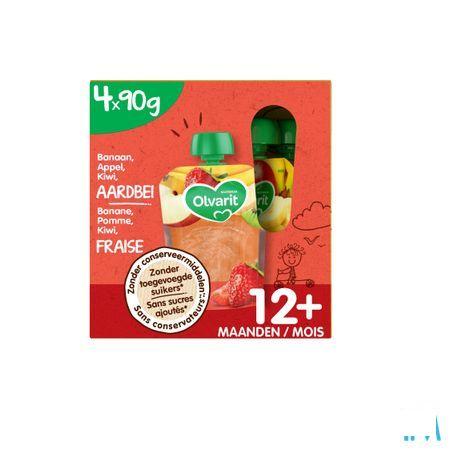 Olvarit Bio Fraise Banane Kiwi Multipack 12M 4X90G  -  Nutricia