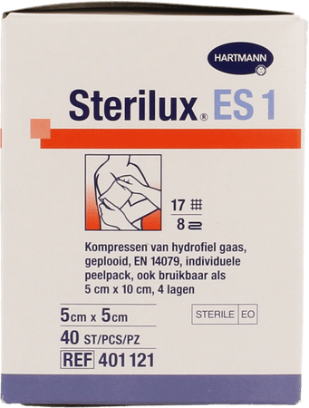 Sterilux Es1 Kompres Steriel 8Pl 5,0X 5,0Cm 40 4011219  -  Hartmann
