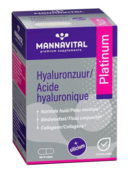 Mannavital Hyaluronzuur Platinum V-Caps 60