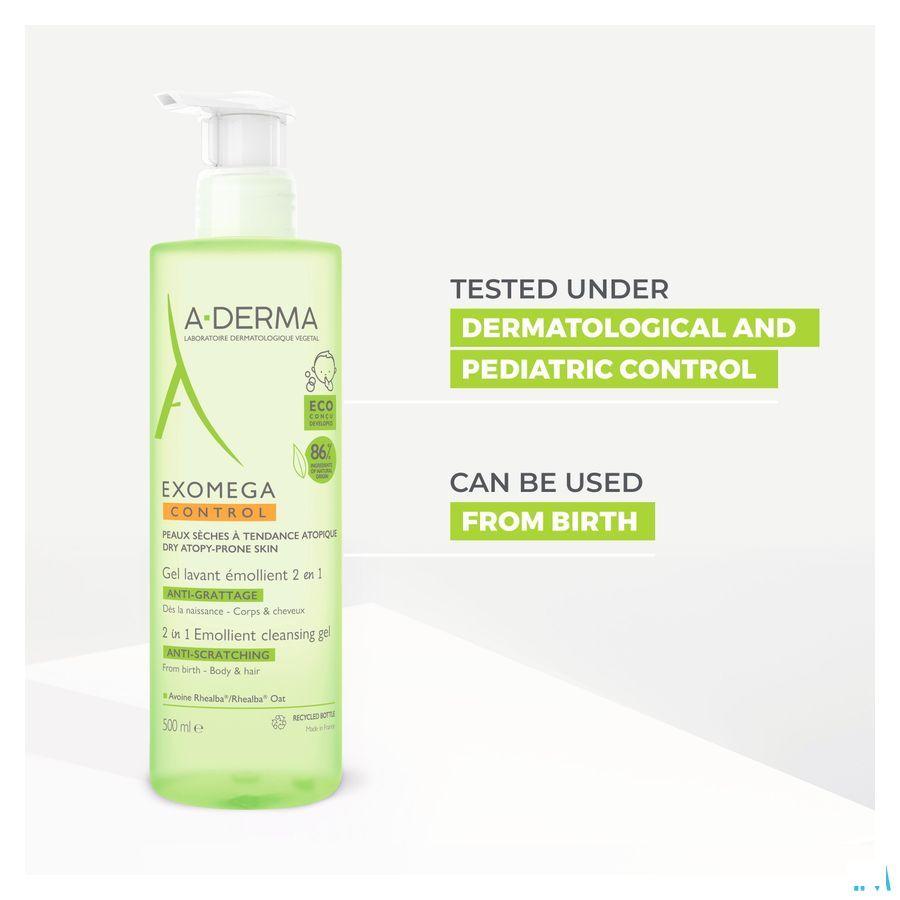 Aderma Exomega Control Gel Lavant 2en1 500 ml  -  Aderma