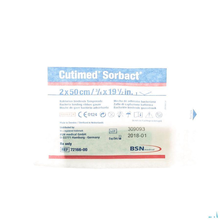 Cutimed Sorbact Gaasstrook 2x50cm 1 7216600