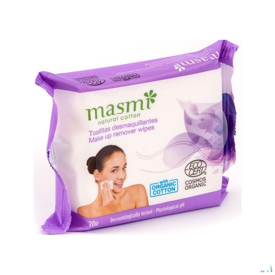 Masmi Lingettes Maquillantes Coton Bio 20  -  Natur'Inov