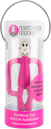 Matchstick Monkey Bijtring Roze  -  Bomedys