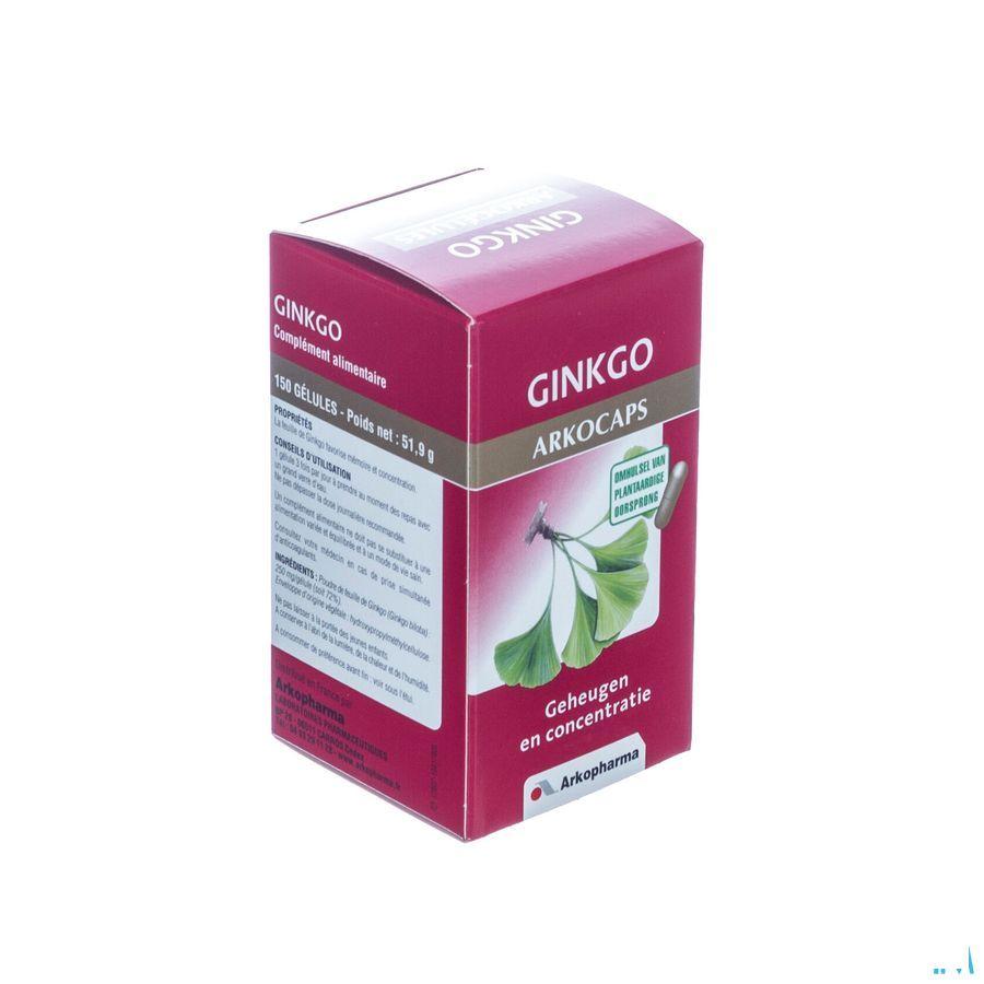 Arkocaps Ginkgo Biloba Plantaardig 150 3733110  -  Arkopharma