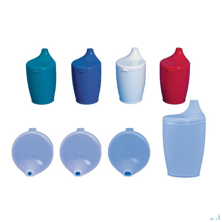 Beker + deksel 12mm -handvat Blauw