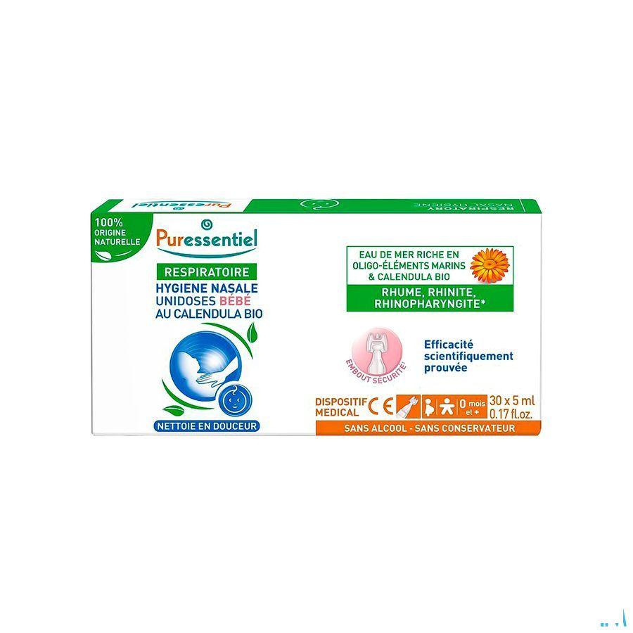Puressentiel Respiratoire Unidose Hyg. Nasal Bebe 30X5 ml  -  Puressentiel