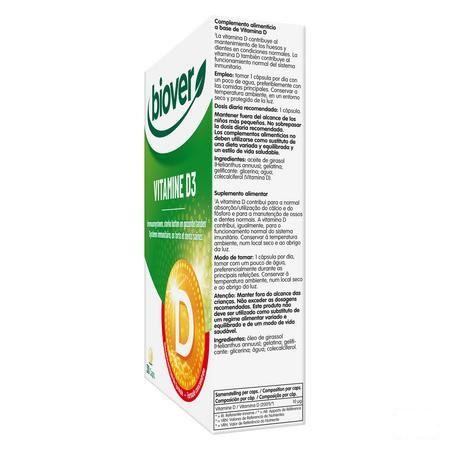 Biover Vitamine D3 Caps 30