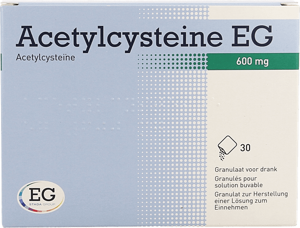 Acetylcysteine EG 600 mg Gran. Solution Buv. Sachets 30  -  EG