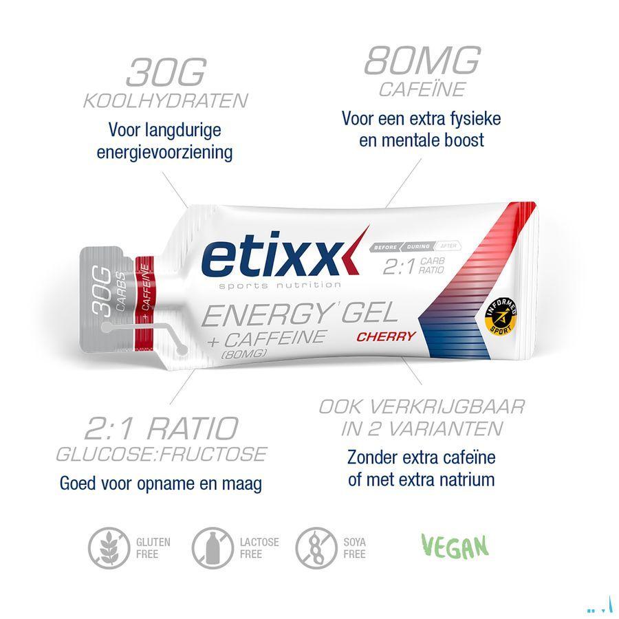 Etixx Energy Gel Caffeine Cherry 12X40 ml  -  Ceres Pharma