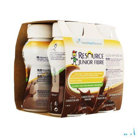 Resource Junior Fibre Chocolade 4x200 ml  -  Nestle