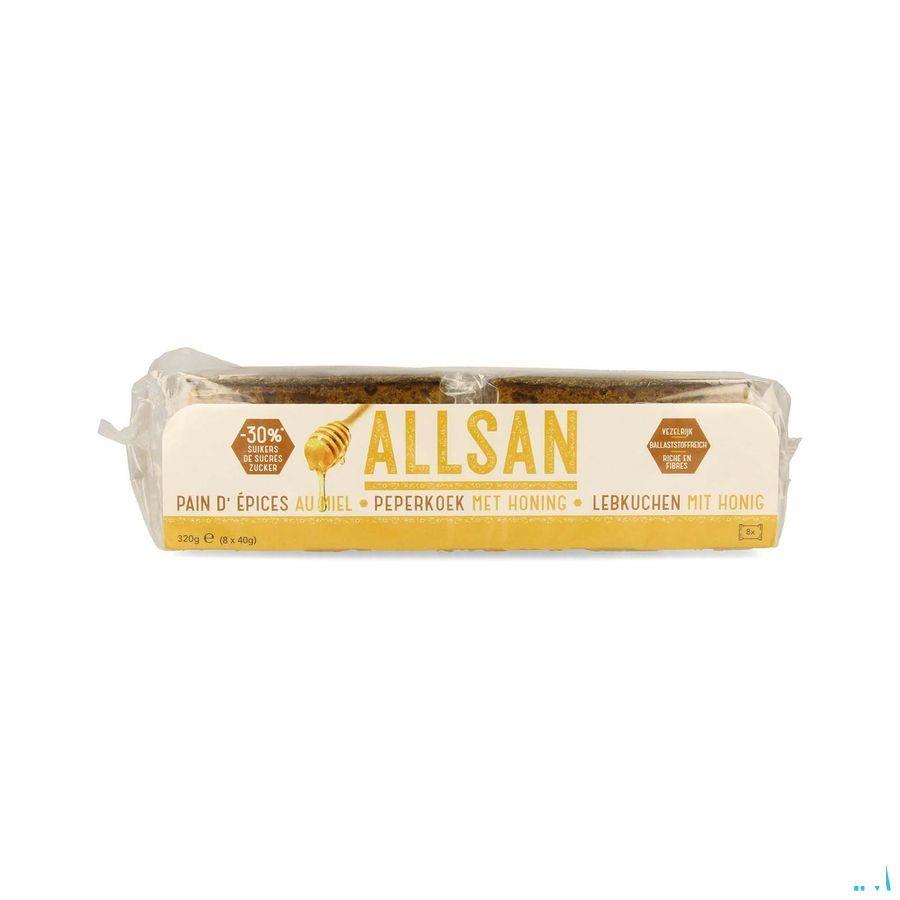 Allsan Peperkoek Honing 8x40 gr  -  Revogan