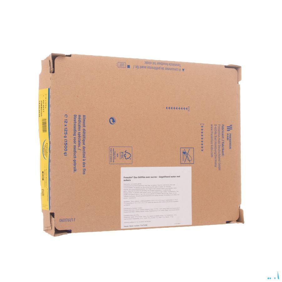 Fresubin Eau Gelifiee Sucre Fruits Rouges 12x125 gr  -  Fresenius