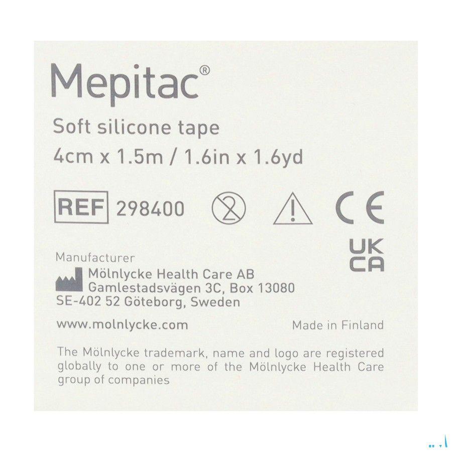 Mepitac Zachte Fixatietape Sil 4cmx1,5m 1 298400  -  Molnlycke Healthcare