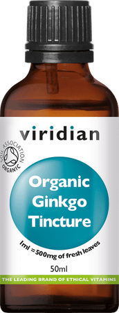 Viridian Organic Ginkgo Biloba Tincture 50 ml  -  Solgar Vitamins